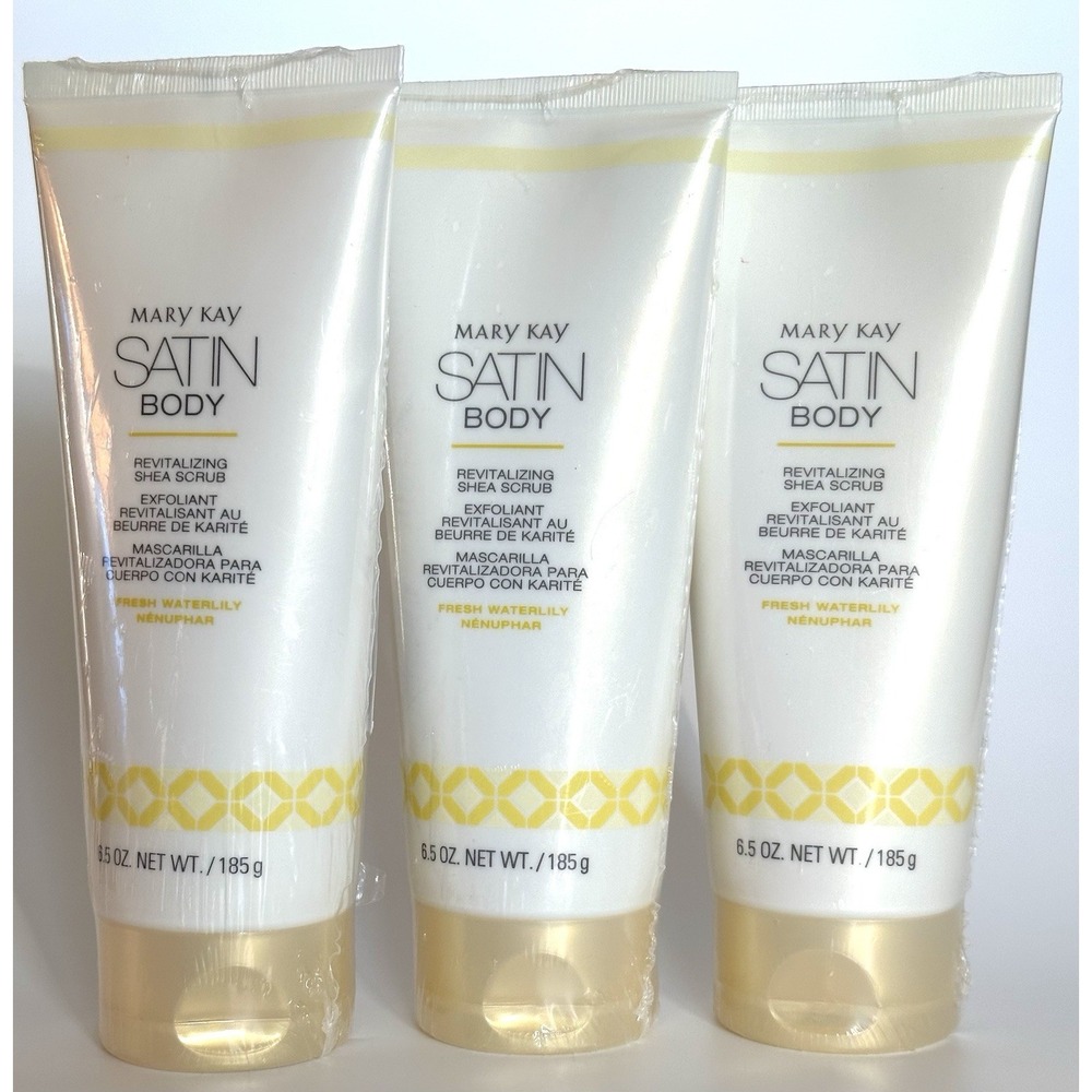 (Lot Of 3 SEALED) Mary Kay Satin Body Revitalizing Shea Scrub FRESH WATERLILY
